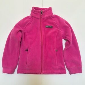 Columbia Girls’ Benton Springs Pink Fleece Jacket - Size XS